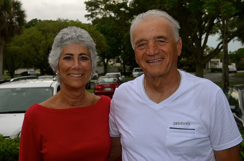Renee Woods and Cesare Favia show their patriotism.