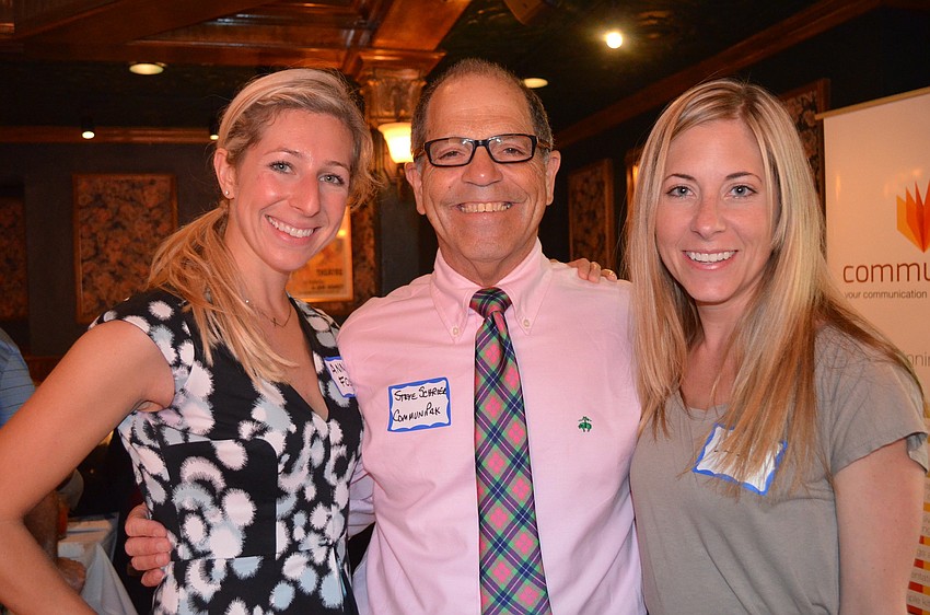 Social Media Chair Anna Foster with Steve Schrier and Communications Chair Leslie Gneagy