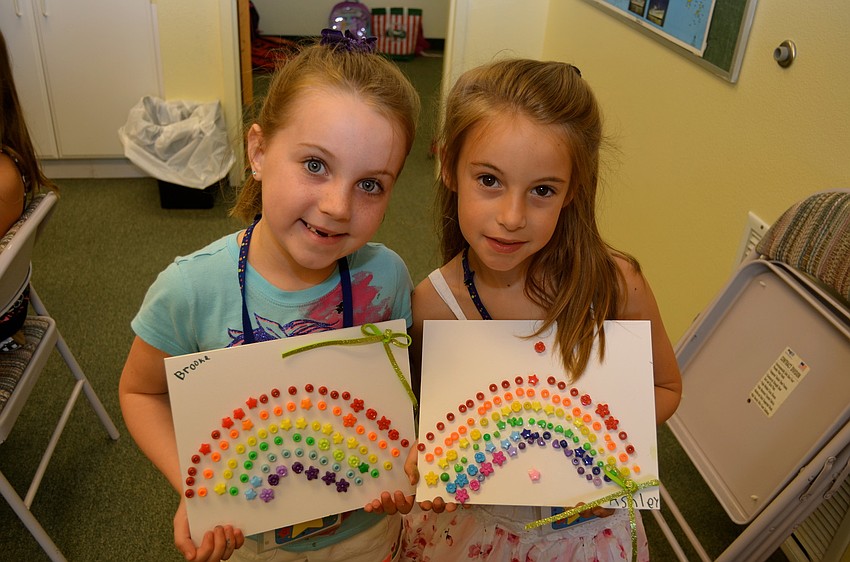 Brooke Palntag and Ashley Olah enjoy time with friends.