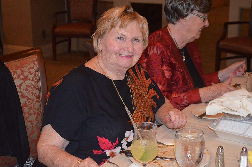 Halide Smith enjoys socializing before the show.