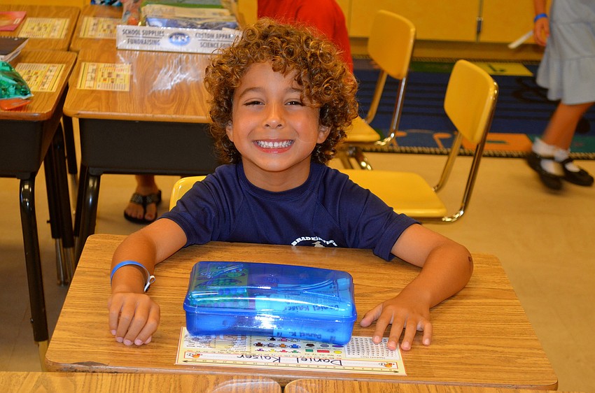 No tears for Daniel Kaiser on his first day back from summer break.