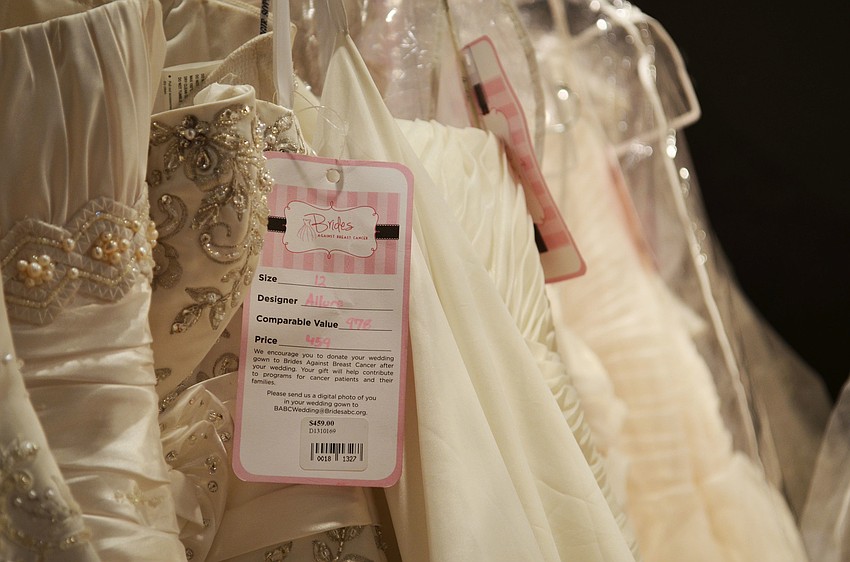 All of the gowns featured were donated to Brides Against Breast Cancer.