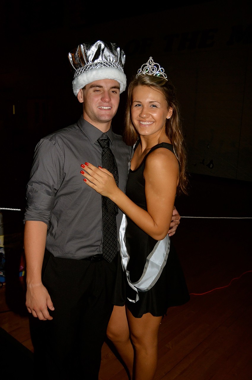 Seniors and homecoming king and queen â€” Scotty Stout and Amanda Eastmond.
