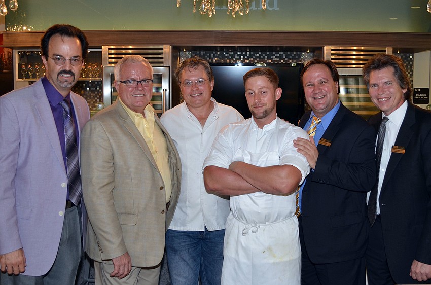 Joe Askren, Dennis Stover, Chef Jose Martinez, Bryan Jacobs, Dr. Cihan Cobanoglu and Keith Barron