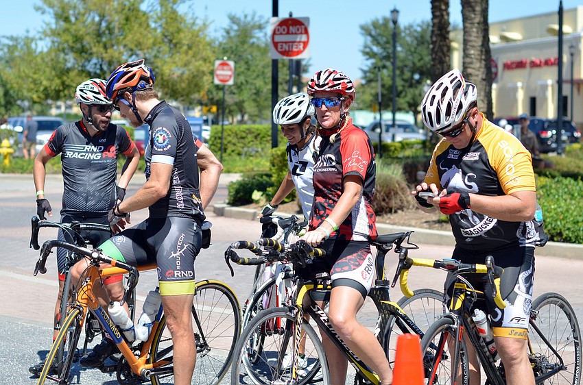 The riders in Team Tonyâ€™s 5th annual Cycle of Life event end the 220 mile ride on Main Street in Lakewood Ranch.