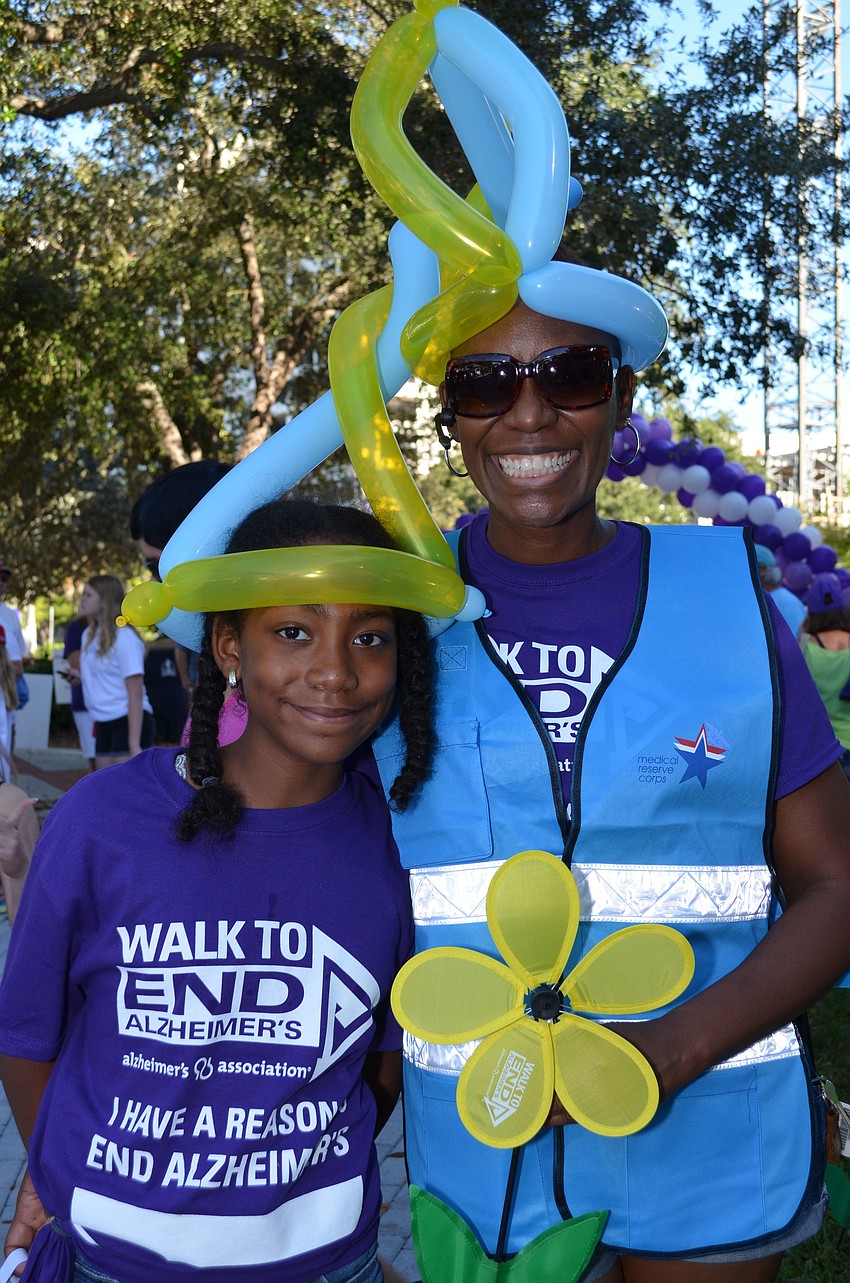 Pamela and Ariana Gillard walk for team Medical Reserve Corps.