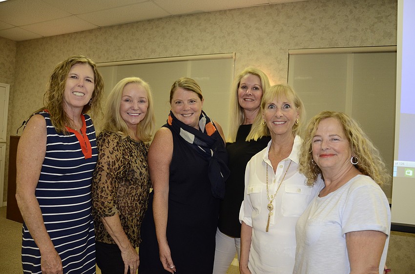 Left to right: Lyn Haycock, Phyllis Black, Patty Sileo, Susan Phillips, Linda Ulrich and Palma Panza attended the meeting.