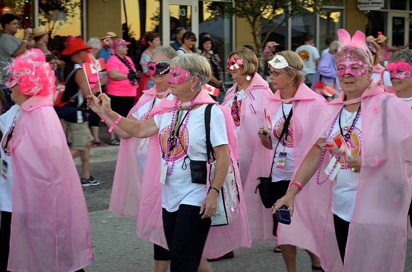 Pink paddlers came from Canada, Australia and other parts of the world for the event.