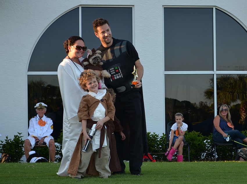 Lynn Gagnon and her husband J.S. as Darth Vader complete their Star Wars family with their sons Oliver and Owen and overall winner Lucy as an Ewok.