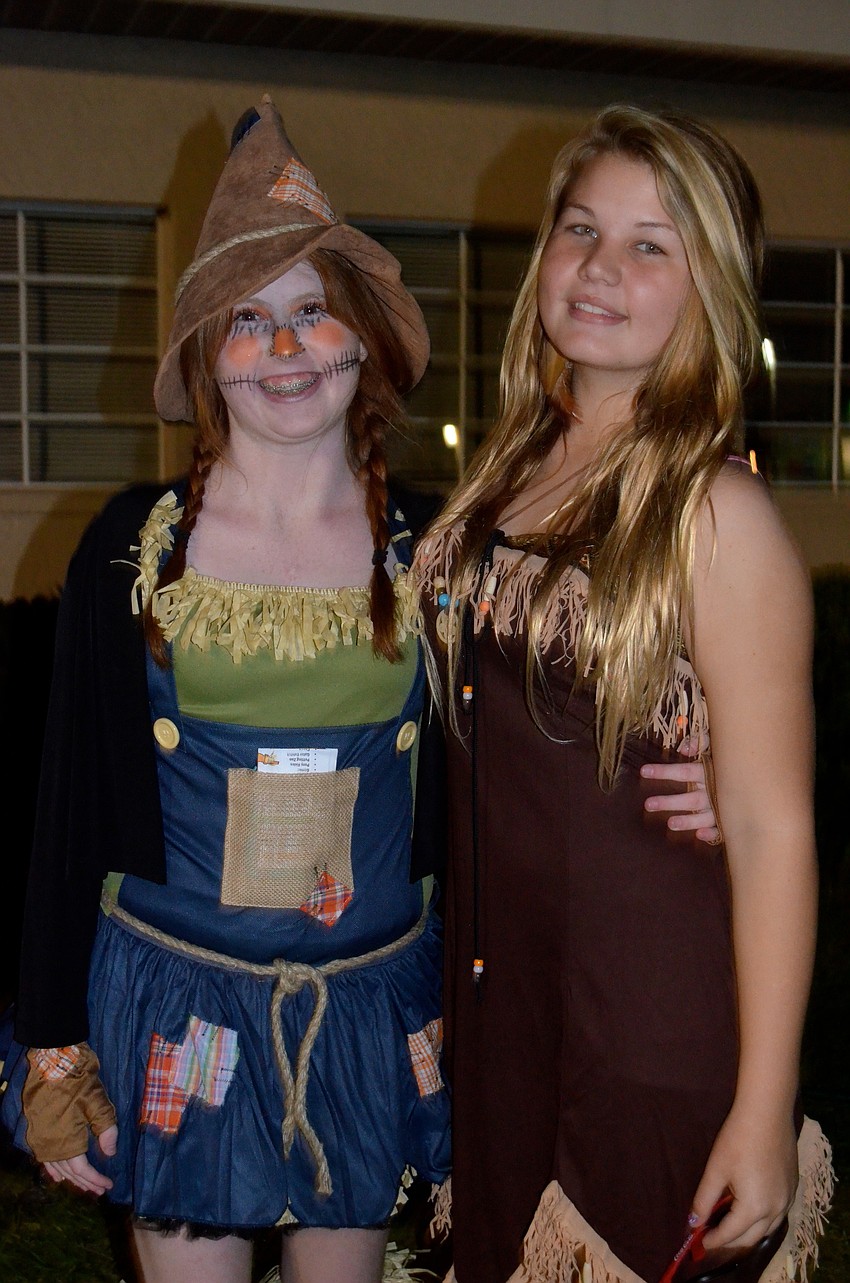 Olivia Borchers and Amber Mangrum aren't too old to dress up.