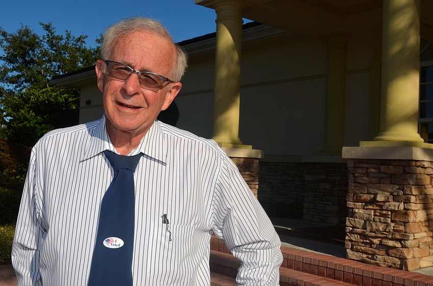 Pete Hart takes time to vote.