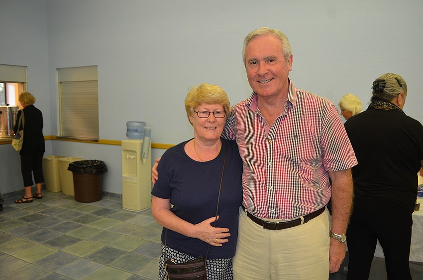 Mairead and Pat McGrath, who are visiting Longboat Key from Ireland
