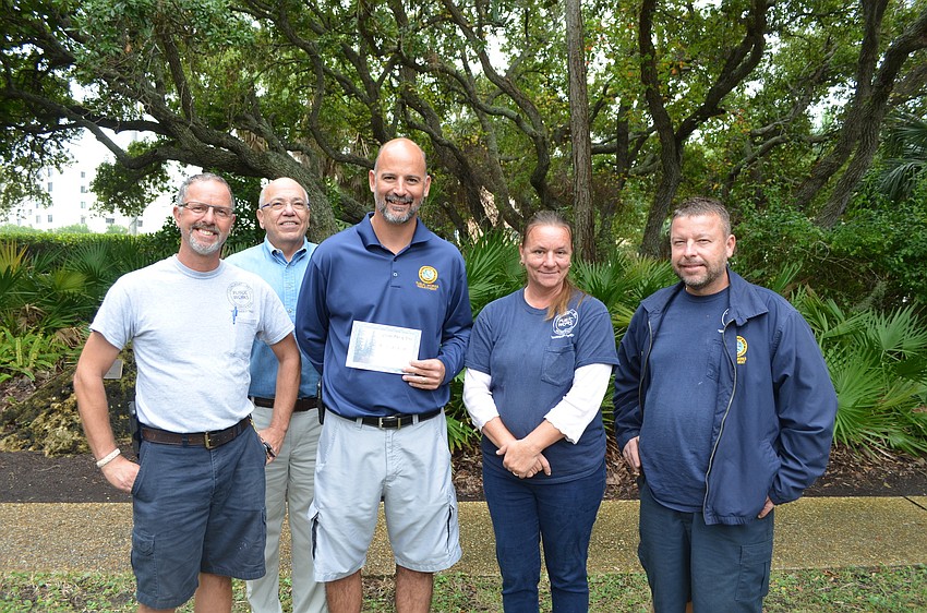Mark Kerr, Public Works Director Juan Florensa, Mark Richardson, Tisha Pilgrim and Tony Porter