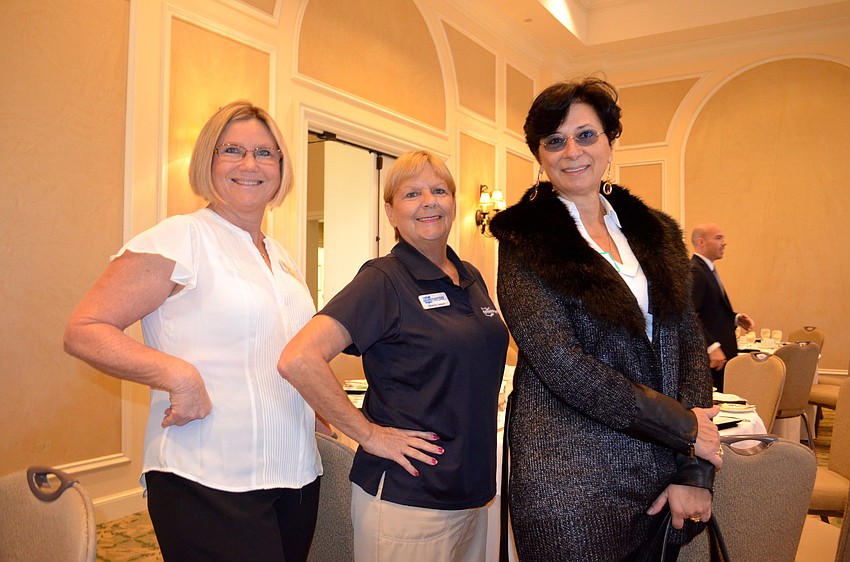 Pam Lutz, Sherry Lasser and Patricia Staebler pose for a photo opp.