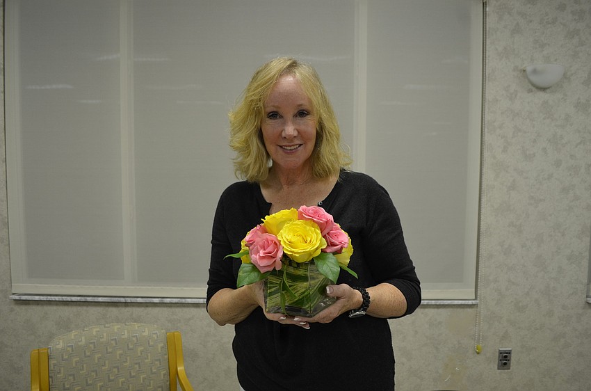 Floral designer Katie Cornell spoke about flower arranging and event planning.
