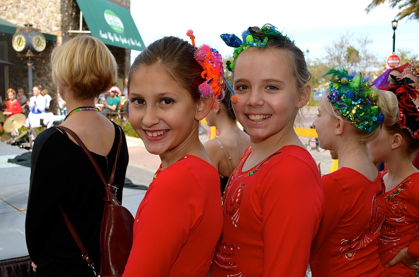 Caroline Pope and Reagan Capozella wait to dance.