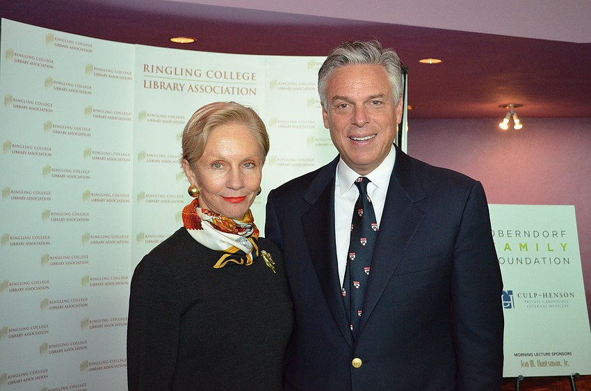 Nancy Morgan and Jon Huntsman.