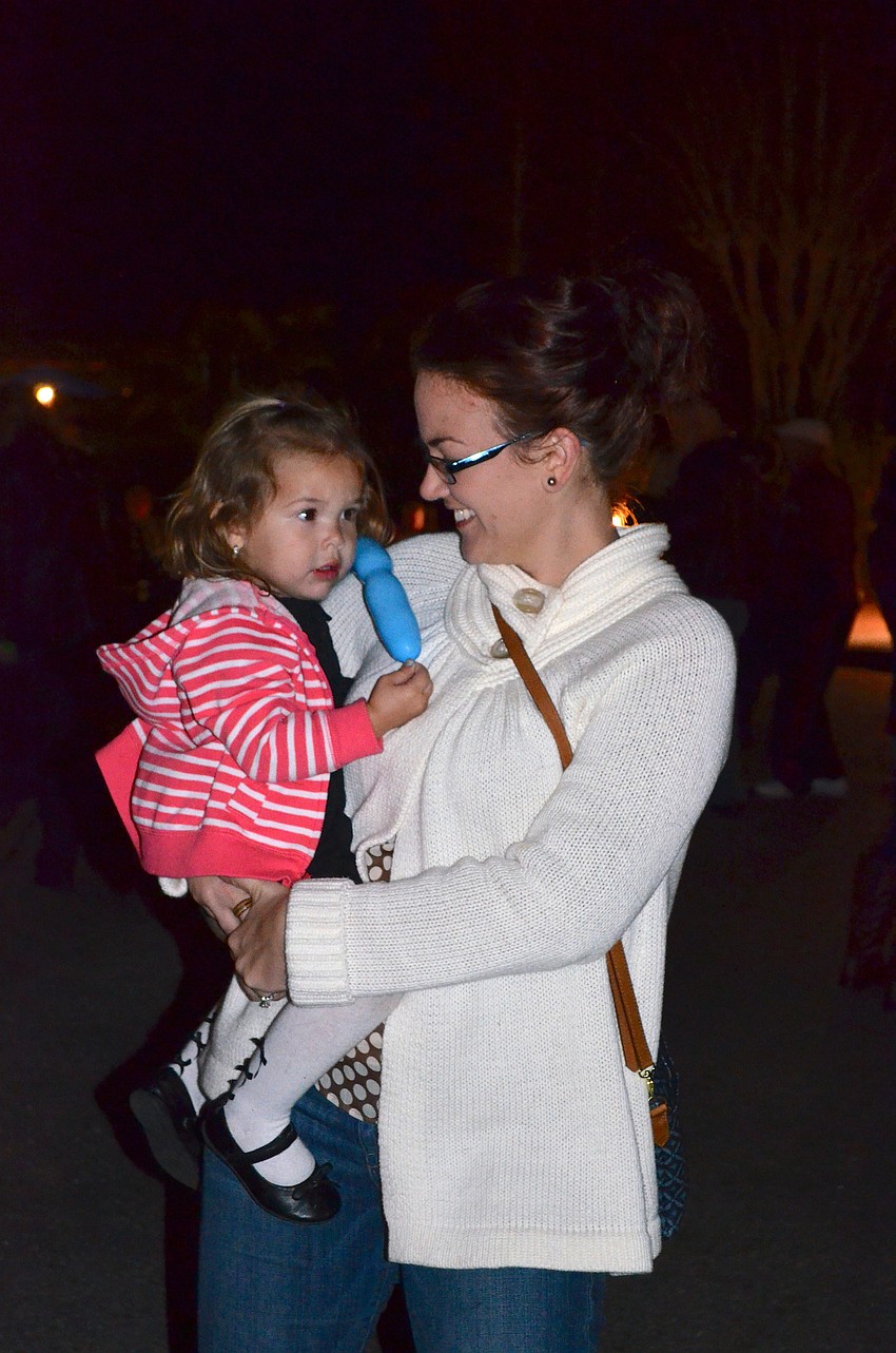 Angelee Gens dances with Ava Lamont.