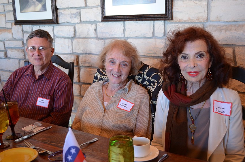 Lewis and Janet Solomon with Vivian Schweitz.