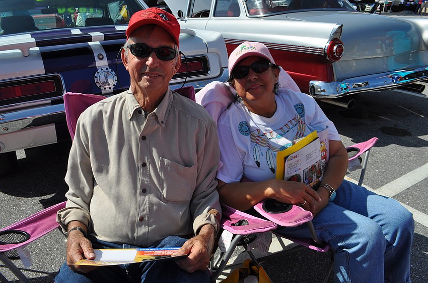 Ron and Rosa Plank show their 1938 Chevrolet Coup.