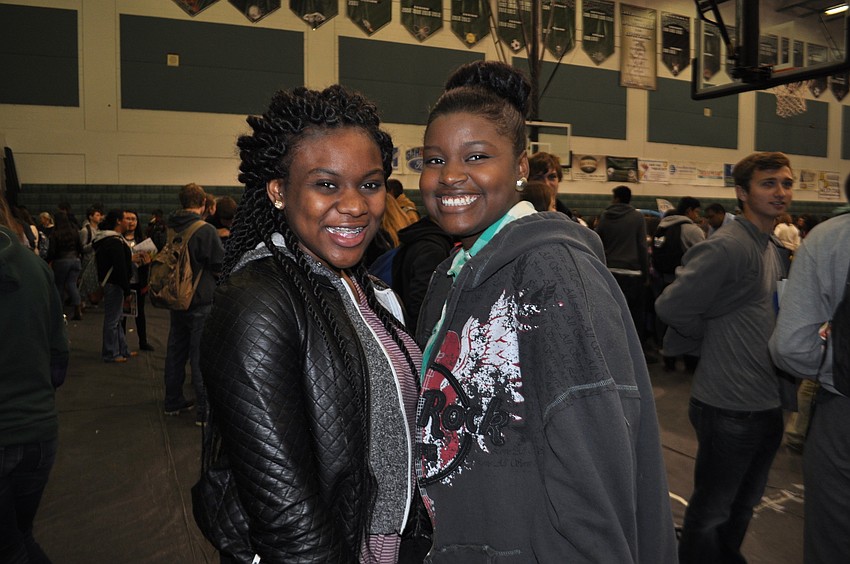 Dyreil McMillan and Jaden Murray say they found the fair helpful for exploring college options.