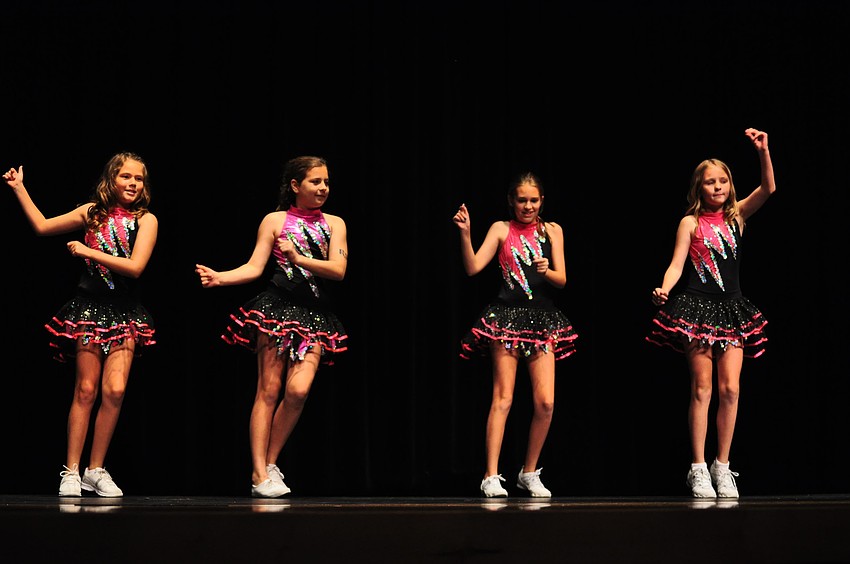 Isabella Busi, Lauren Wolfe, Ali Tarnowsky and Hayley Peterson choreographed a routine to 
