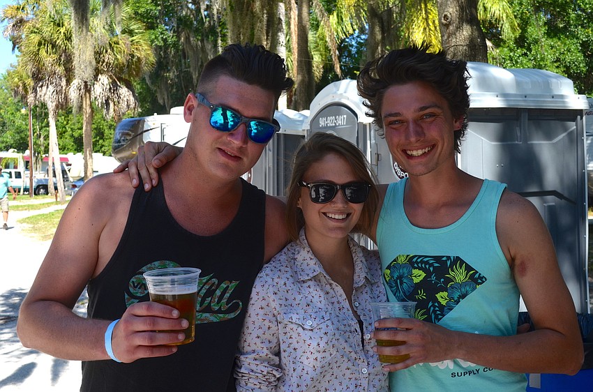 Pat Cory, Lillie Tavill and Morgyn Stauffer spend time with friends.