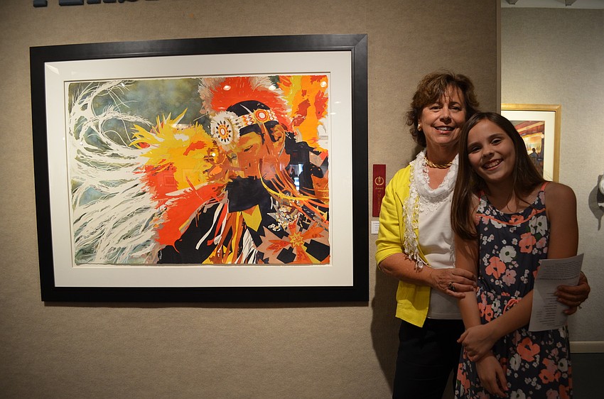 Judy Saltzman and her granddaughter Katie Seitler with Saltzman's award-winning 