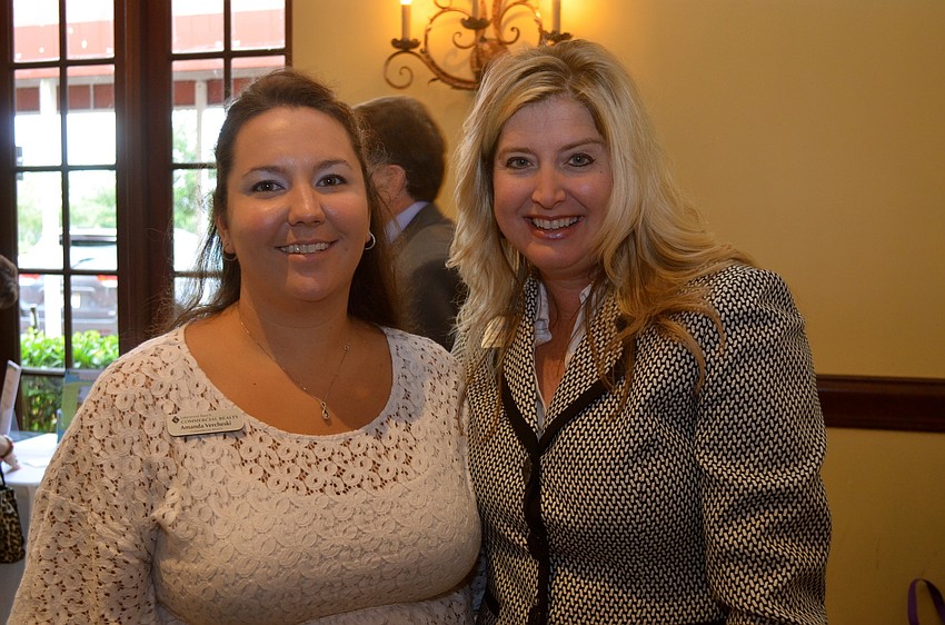 Amanda Vercheski and Alliance Executive Director Heather Kasten make time for chatting.
