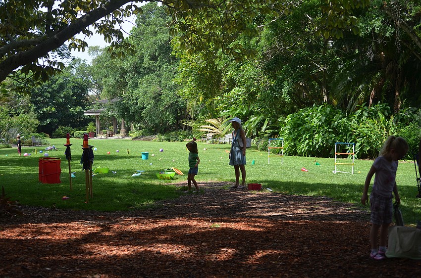 The games were held on the lawn.