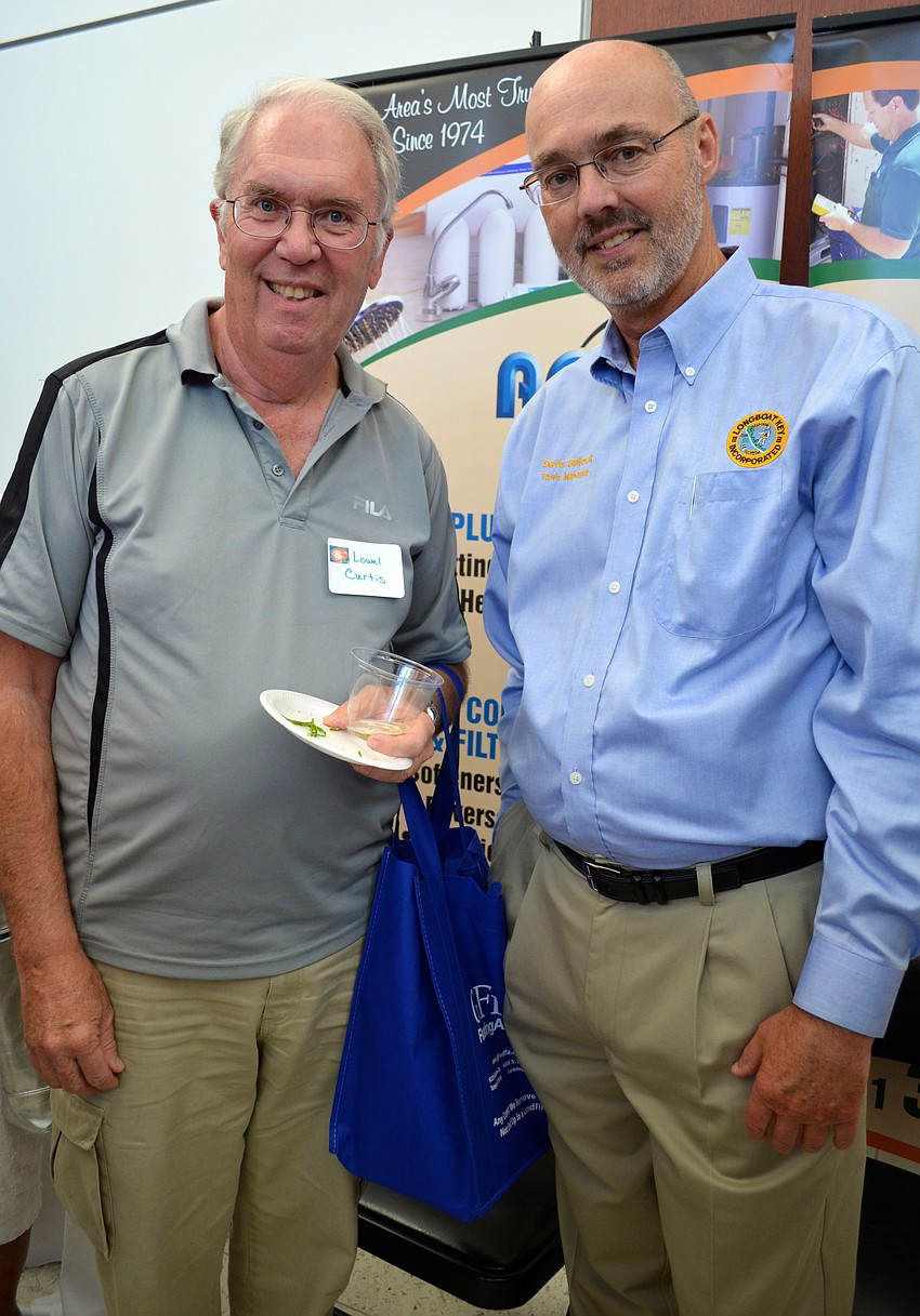 Lowell Curtis and Town Manager Dave Bullock