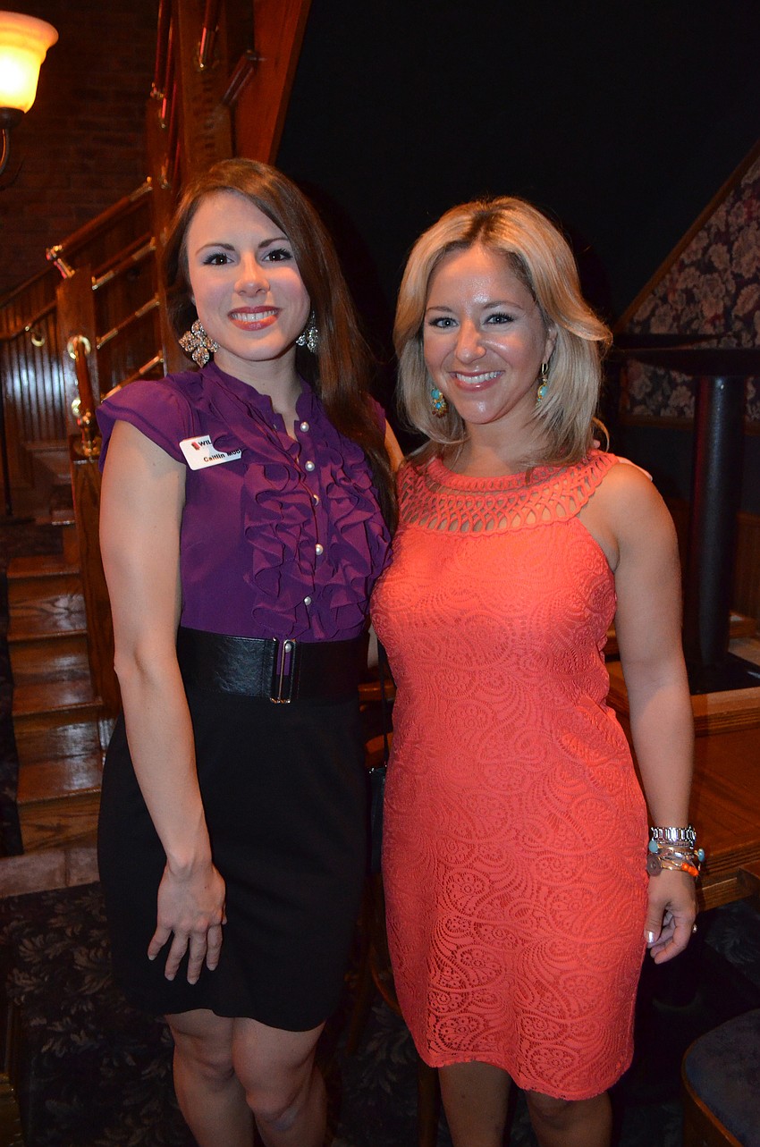 Public Relations Chair Caitlin Moore and Public Service Chair Kelly Christiansen