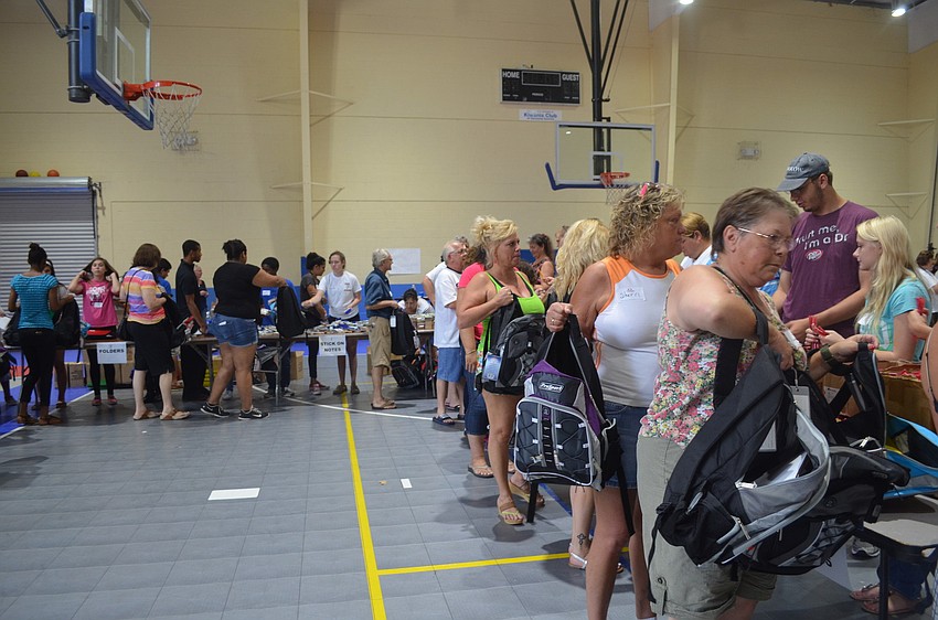 Hundreds of volunteers filled the Boys and Girls Club gym.