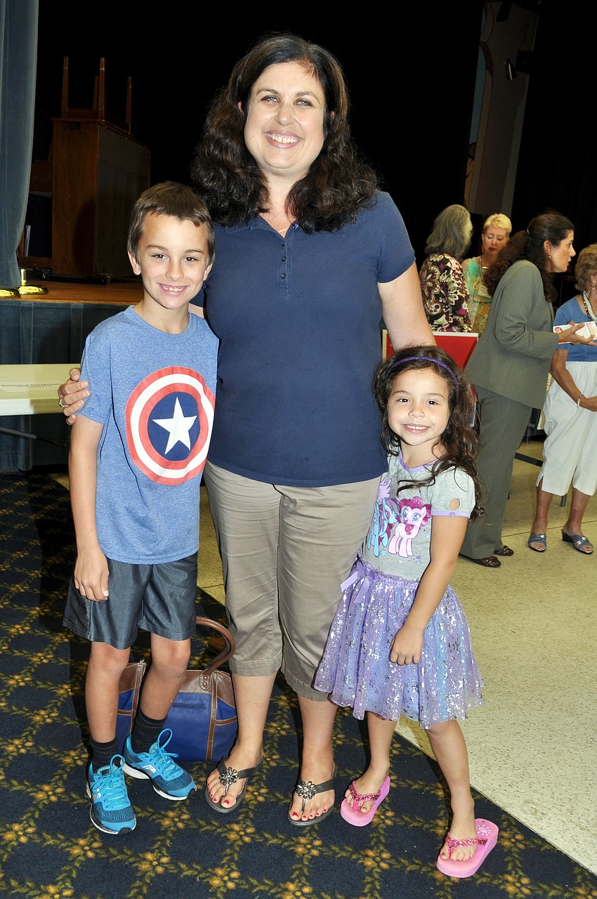 Christine Robinson with her children Johnny and Madi