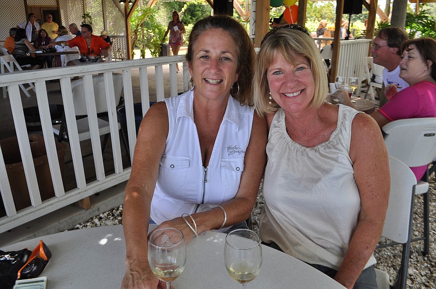 Tami Varckette and Hope Williams find a shady place to relax.