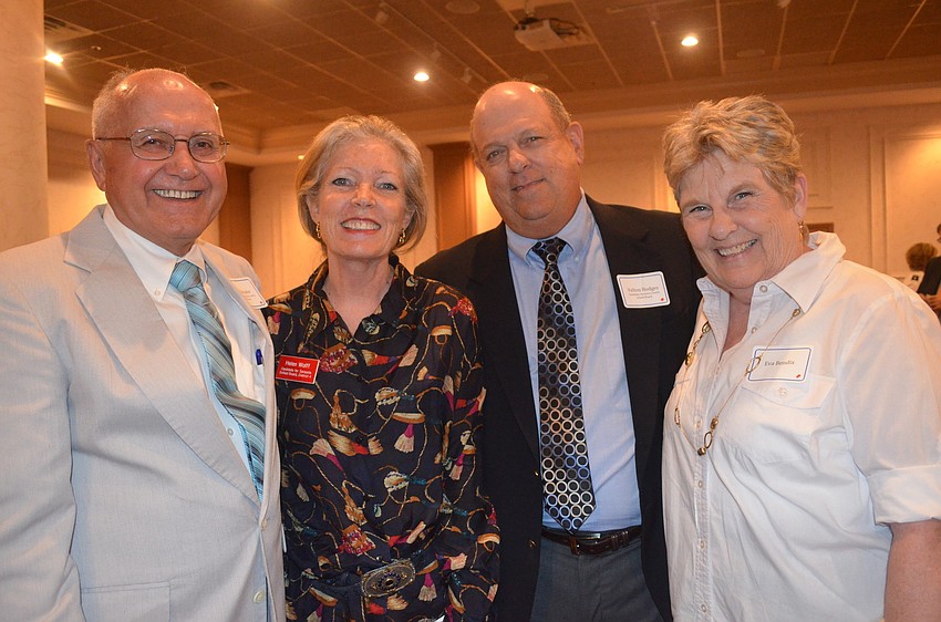 Candidates Paul Shafer and Helen Wolff with Eva Bendix and candidate Velton Hodges