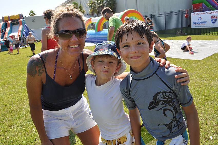 Megan, Gavin and Caleb Reese enjoy the day.