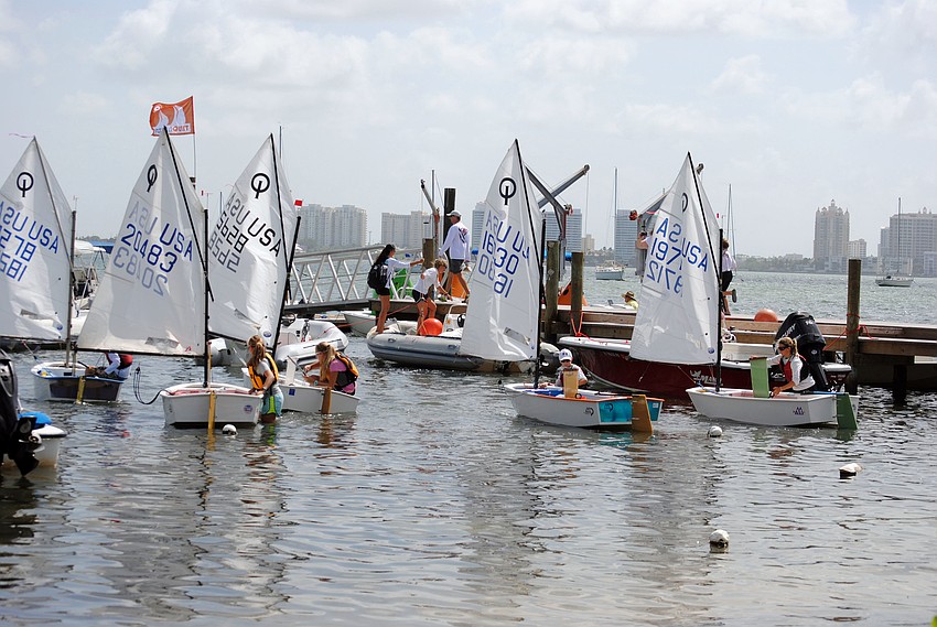 Sailors head out into Sarasota Bay to participate in Sarasota Sailing Squadronâ€™s 68th annual Labor Day Regatta.