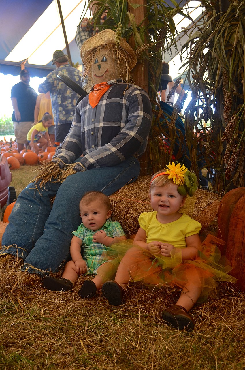 Brighton and Cason Castiglione make a new friend.
