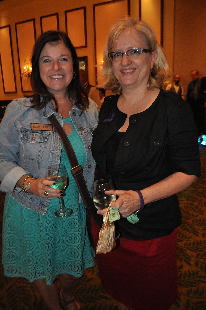 Donna Cripe spends time with Char Young.