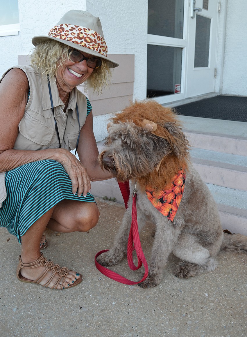 Carol Leli is on safari with her 22-month-old Labradoodle Gracie.