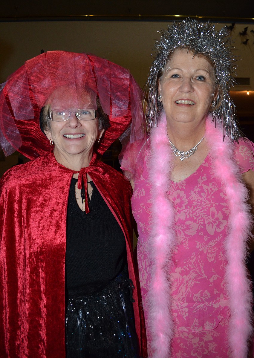 Cathy Rushwin and Jo Ann Miller each celebrated their birthday at the Halloween dance party.