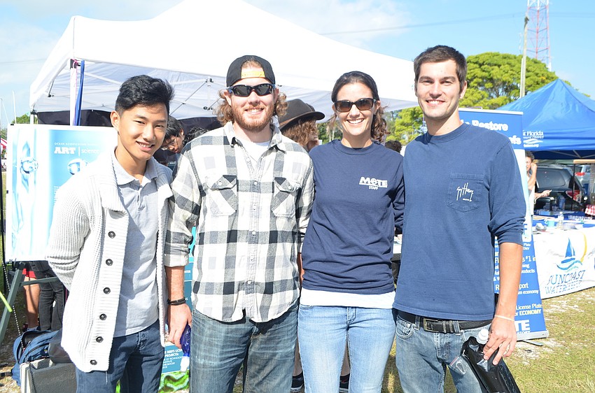 Moe Aye, Cory Ames, Dr. Emily Hall and Andrew McInnis of the Mote Ocean Acidification Program