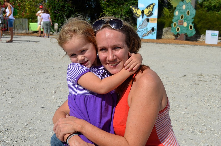 Devyn ad Adina Bridges enjoy an afternoon together at the festival.