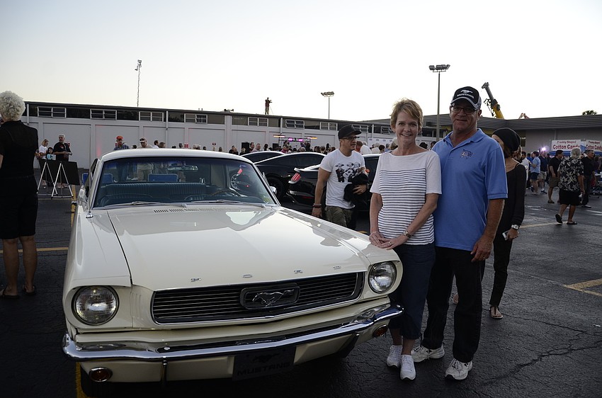 Elaine and David Lunkes showed their 1966 Mustang with the historic Fords at the Sarasota Ford grand opening. The original owner purchased the car at Sarasota Ford, formally called Anderson Ford, in 1966.