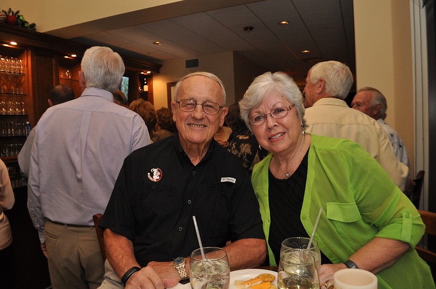 Doug and Joyce Reiff sit near the bar.