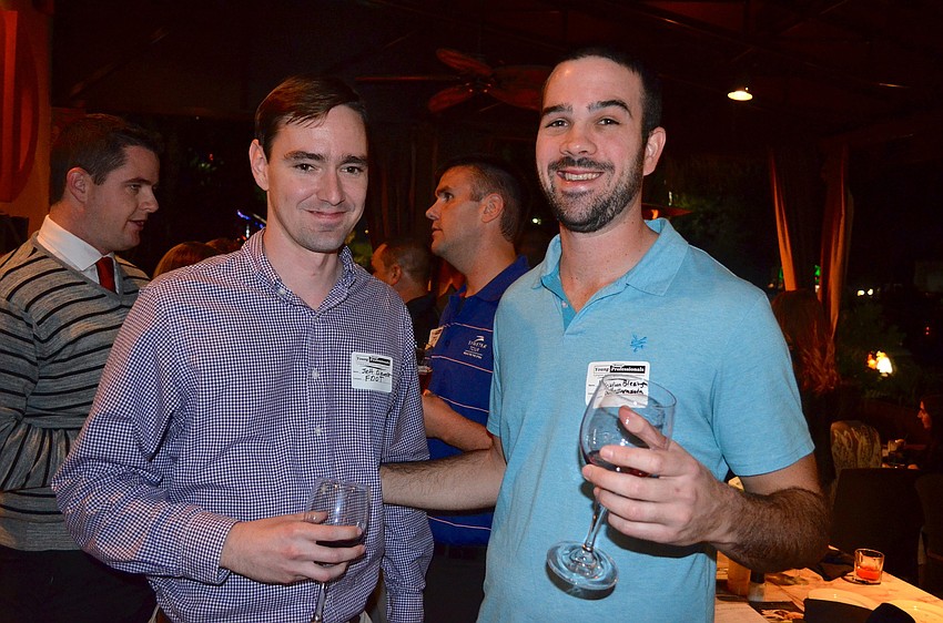 Jeff Diemer and Kristian Blessington enjoy the night.