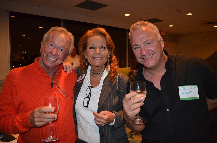 Tom Reif, of SRQ Yacht Charters, Judy Tatar, of Grayhawk, and Allan Zuckerman, of Beach Breeze Weddings