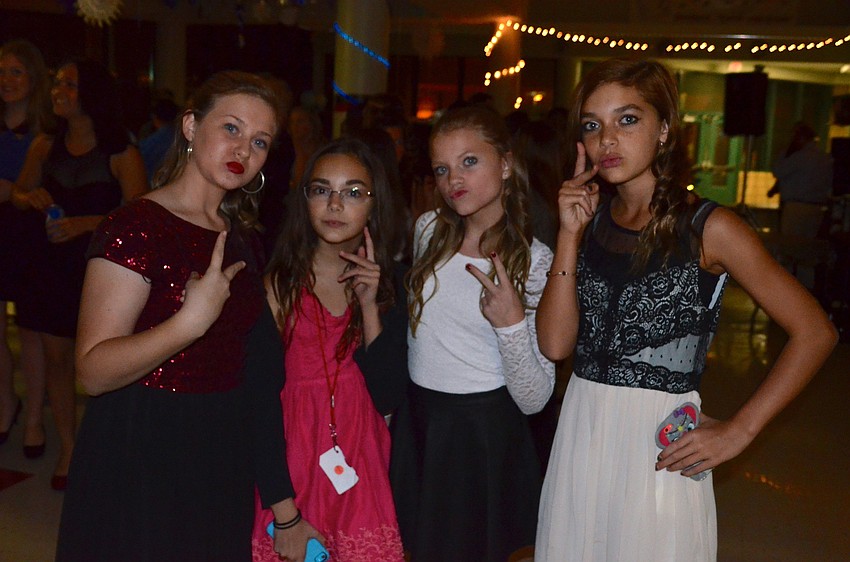 Morgan Roberts, Karley George, Sage Arnish and Mia Goult pose for a photo opportunity.