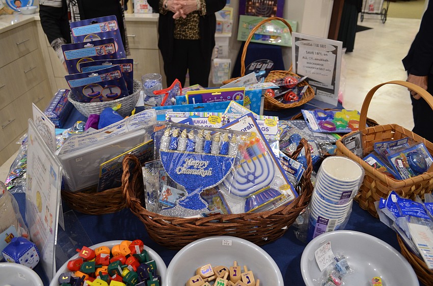 Hanukkah gifts were available to purchase during the event.